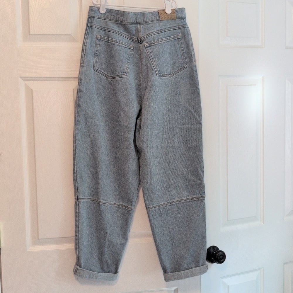C/Meo Collective Women's High-waisted Light Blue Denim Utility Barrel Jeans - Picture 5 of 10